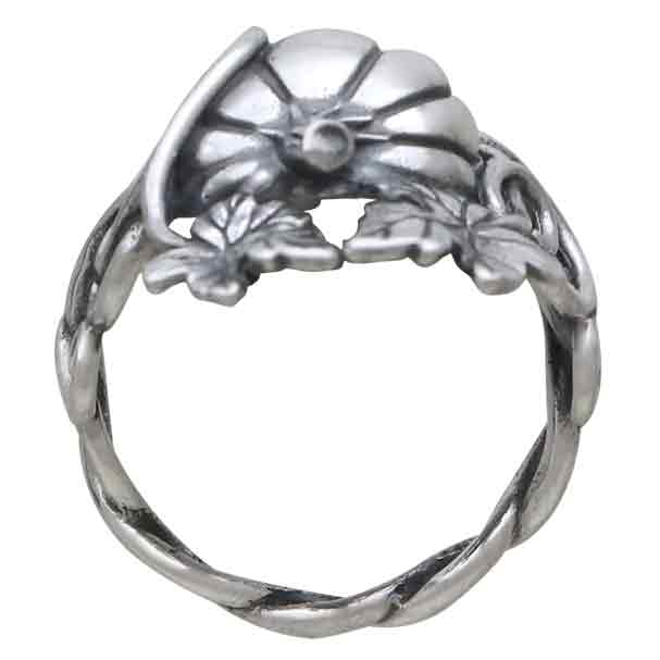 Sterling Silver Pumpkin Vine Ring - Poppies Jewelry