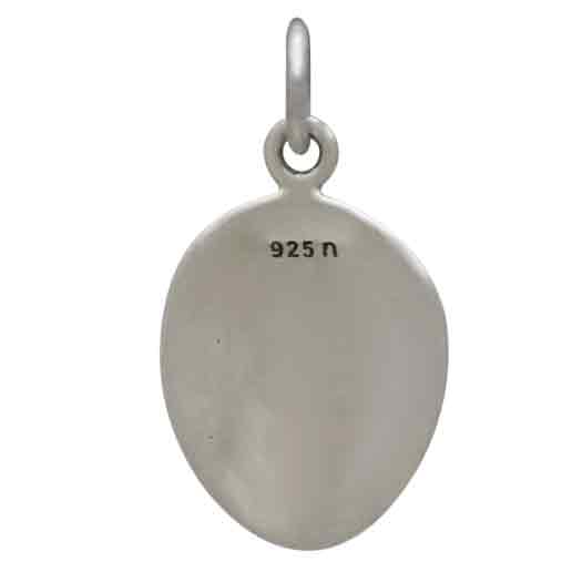 Sterling Silver Serene Goddess Face Pendant - Poppies Jewelry