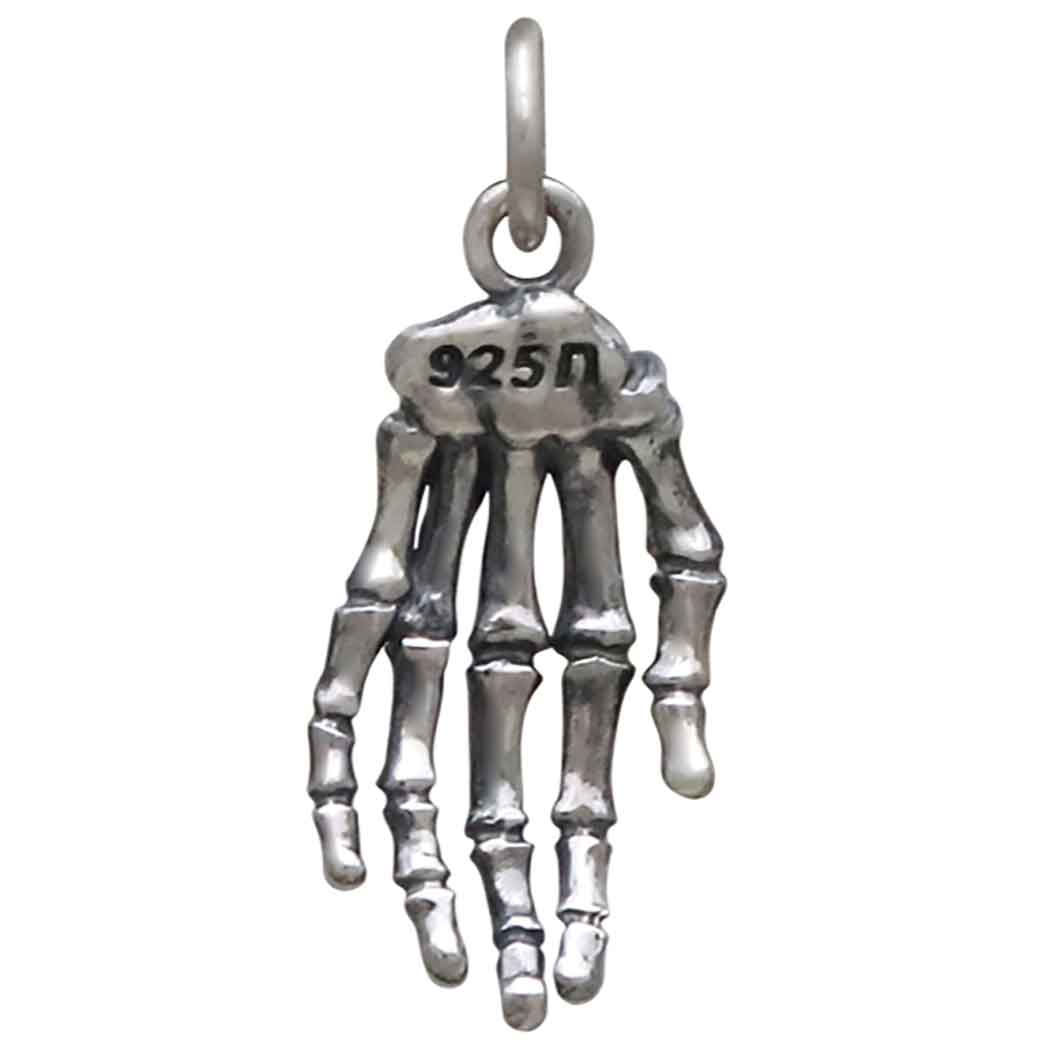 Sterling Silver Skeleton Hand Charm