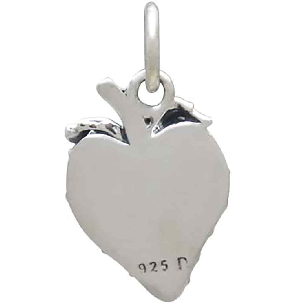 Sterling Silver Strawberry Charm - Poppies Jewelry