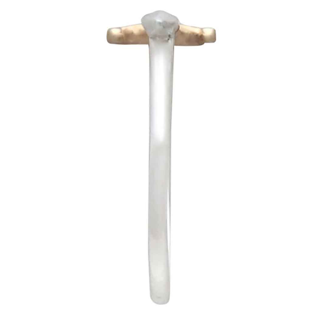 Sterling Silver Sword Ring with Bronze Handle - Poppies Jewelry