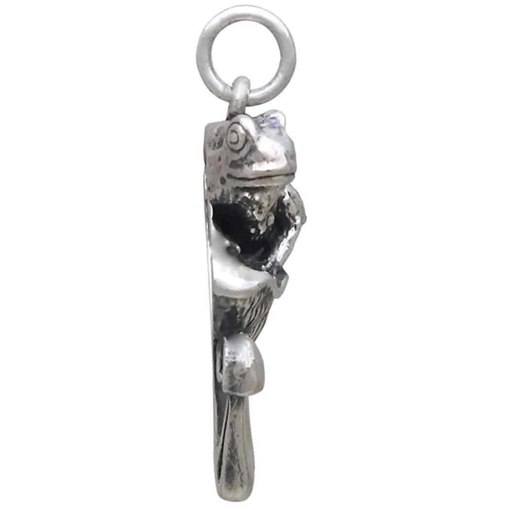 Sterling Silver Toad and Mushroom Pendant - Tia Tynette Designs