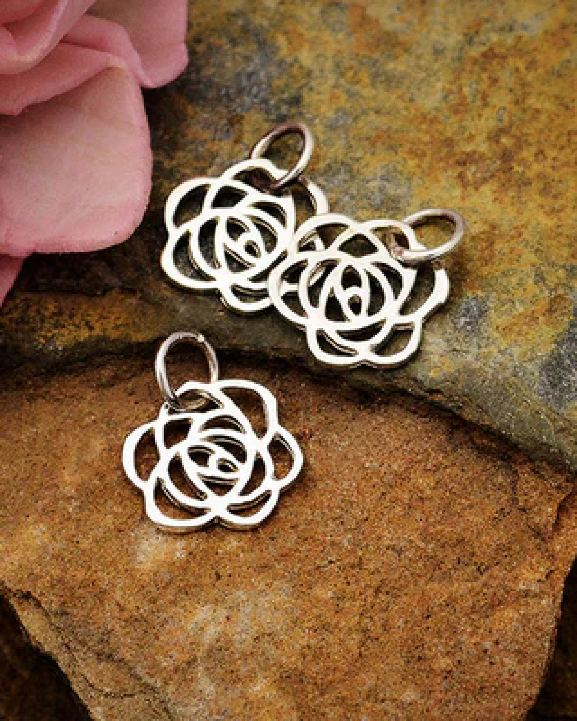 Charms for Bracelets by Poppies Beads n' More with Gold color plates