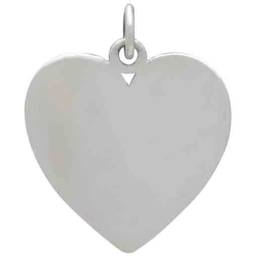 Sterling Silver Heart Lily of the Valley Charm