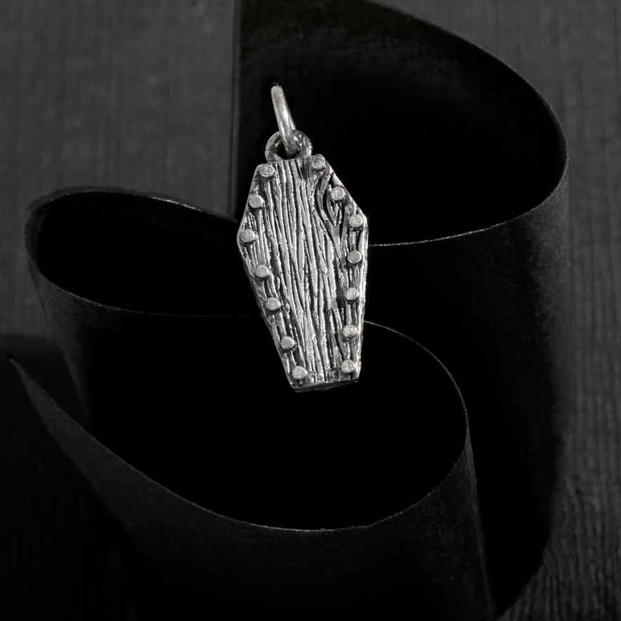 Sterling Silver Coffin Charm