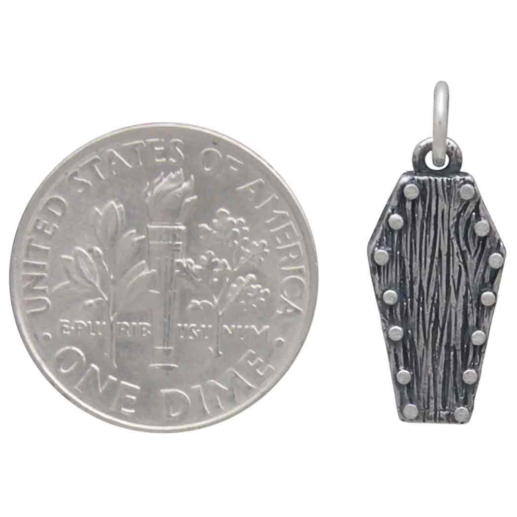 Sterling Silver Coffin Charm