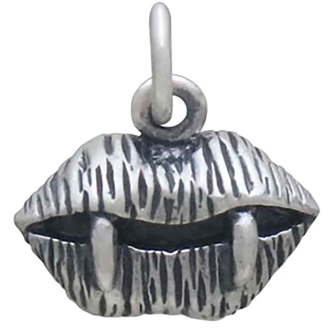 Vampire Fangs Sterling Silver Charm