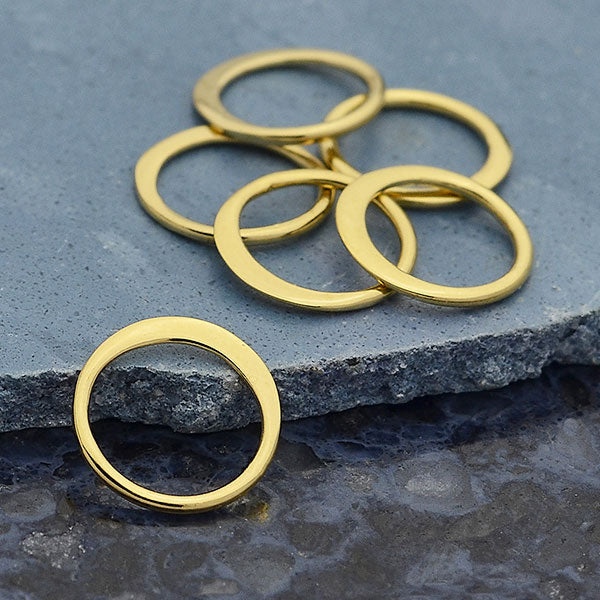 XS Half Hammered Circle Link
