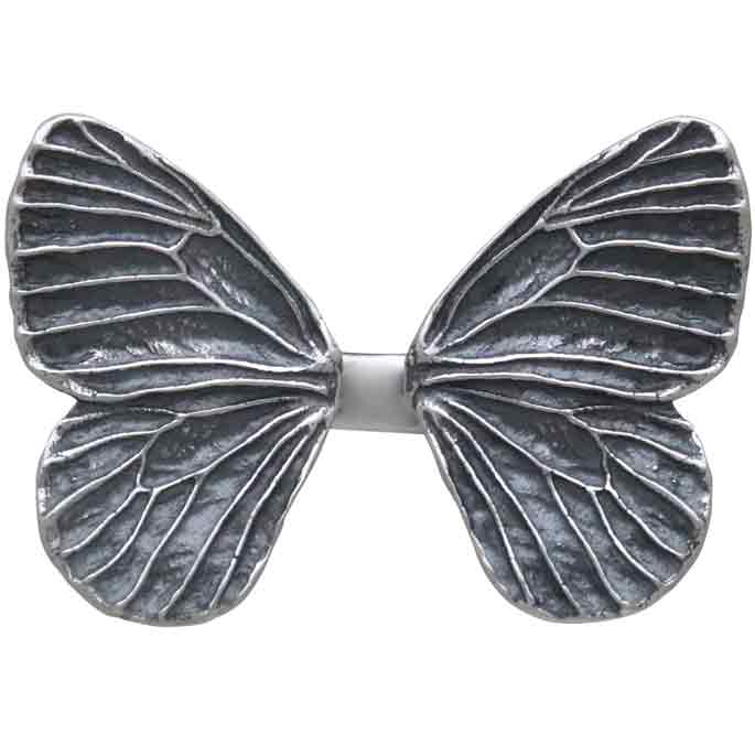 Butterfly Wings Ring Sterling Silver Adjustable