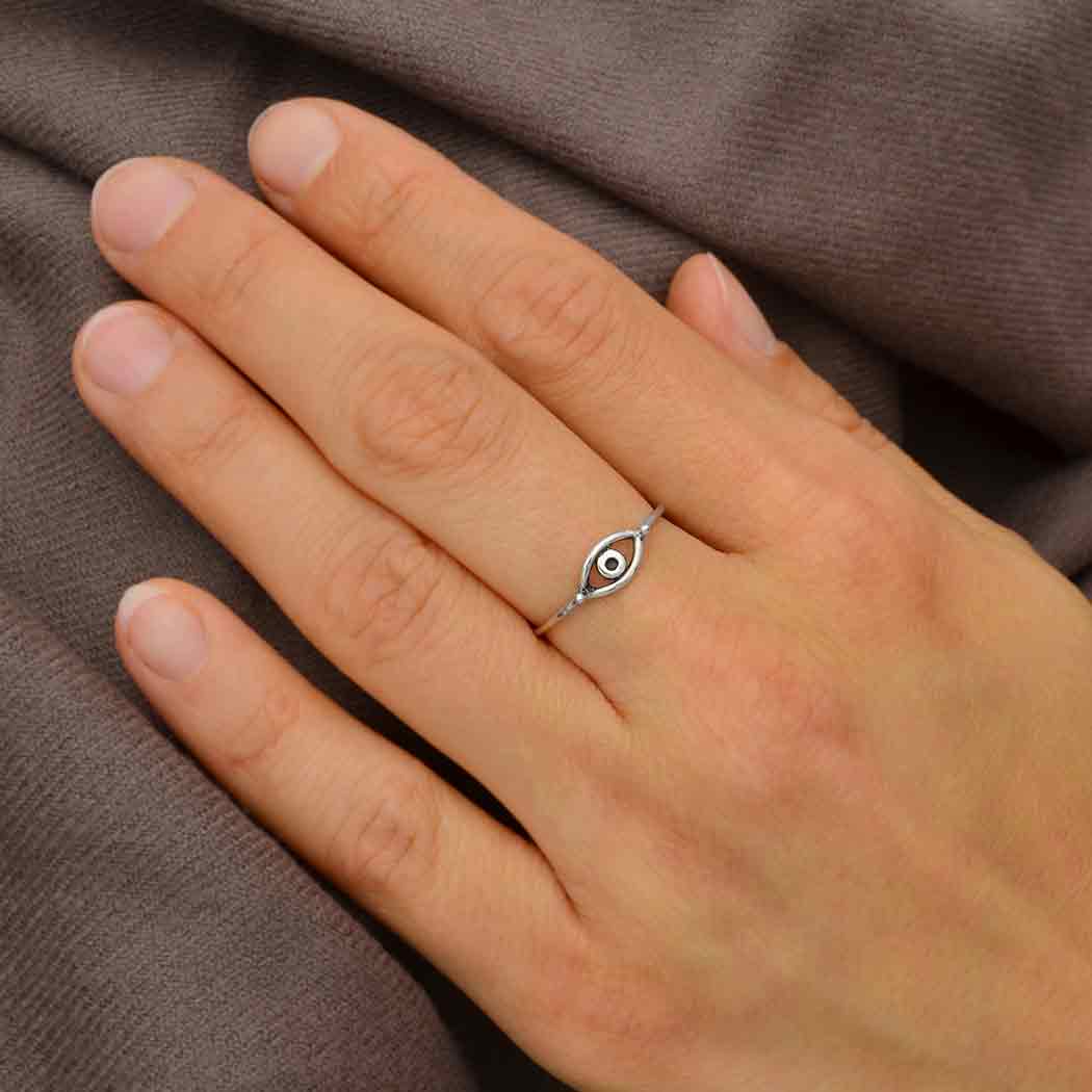 Sterling Silver Evil Eye Ring - All Seeing Eye Ring