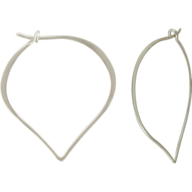 Lotus Petal Hoop Earrings - Poppies Beads n' More