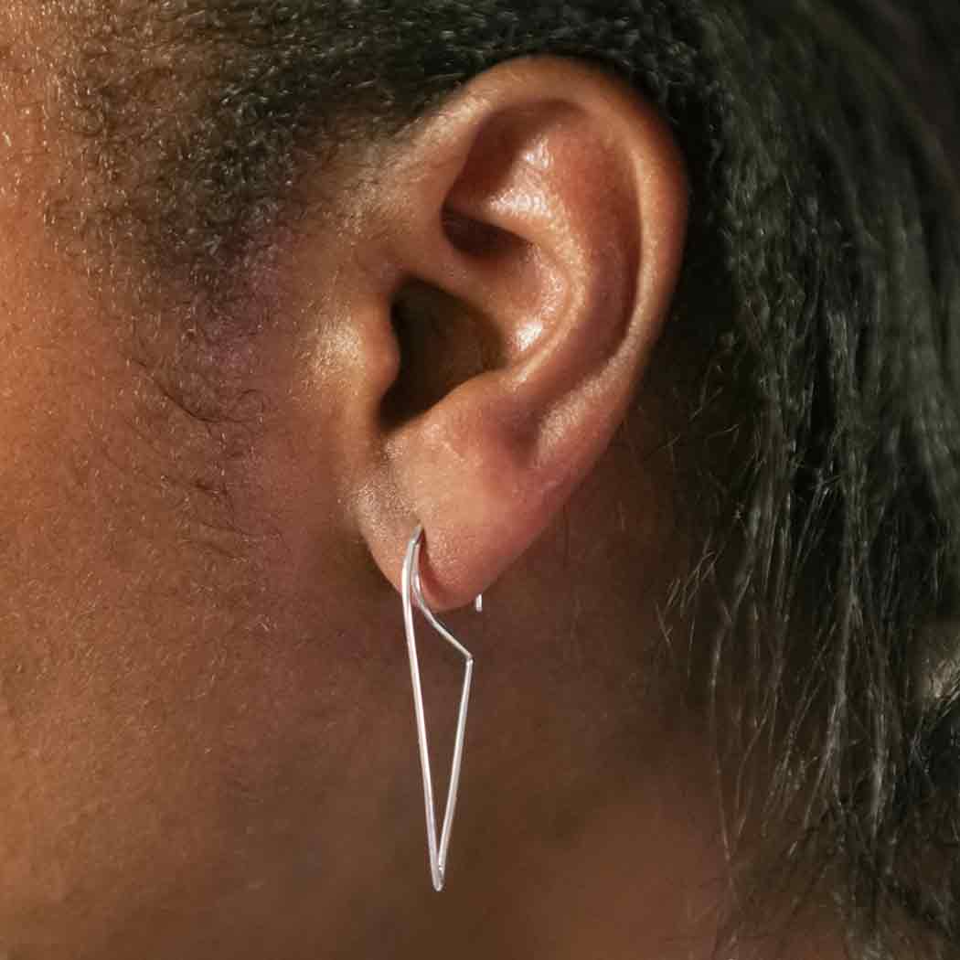 Open Wire Triangle Hoop Earring