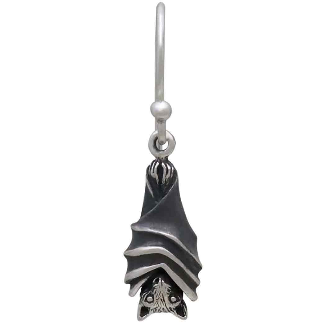 Bat Earrings Hanging Sterling Silver