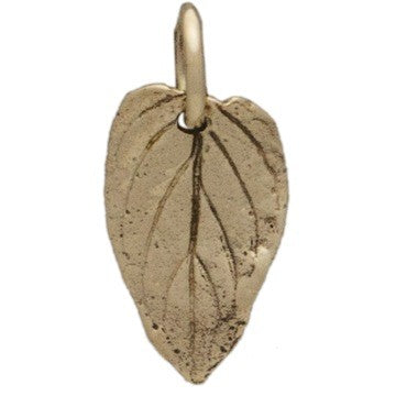 Small Sterling Silver Mint Leaf Charm - Poppies Beads n' More