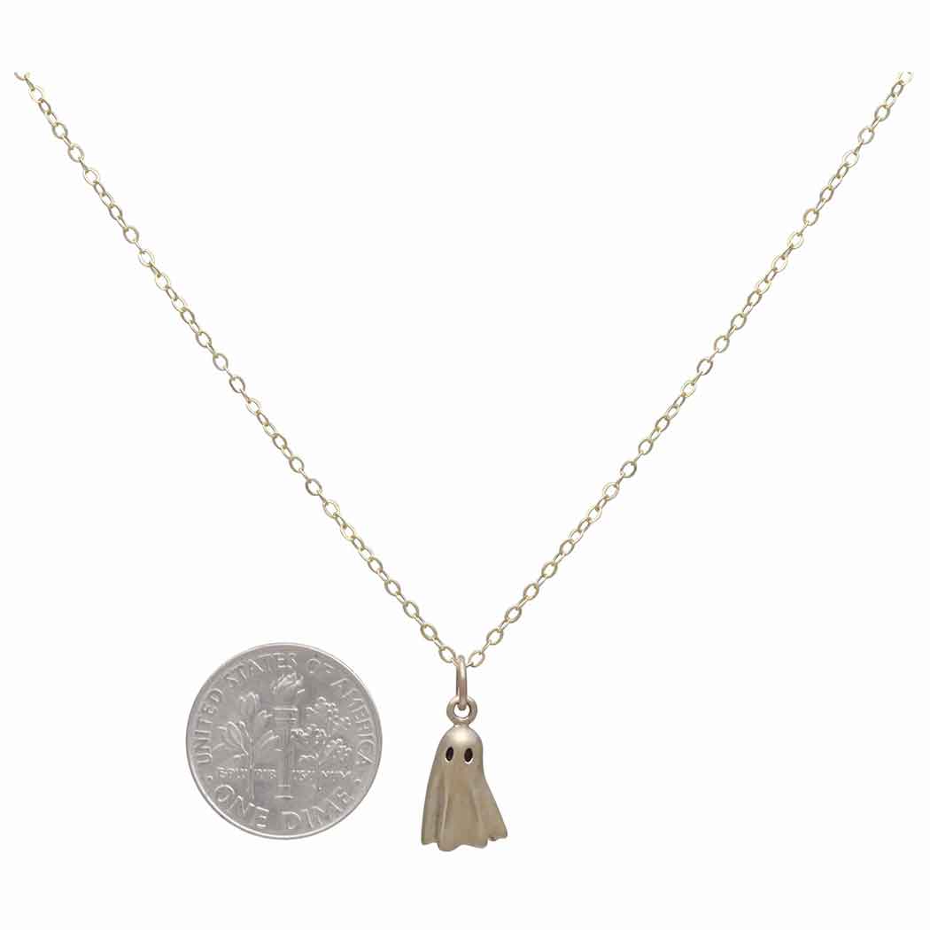 3D Ghost 18" Necklace - Bronze