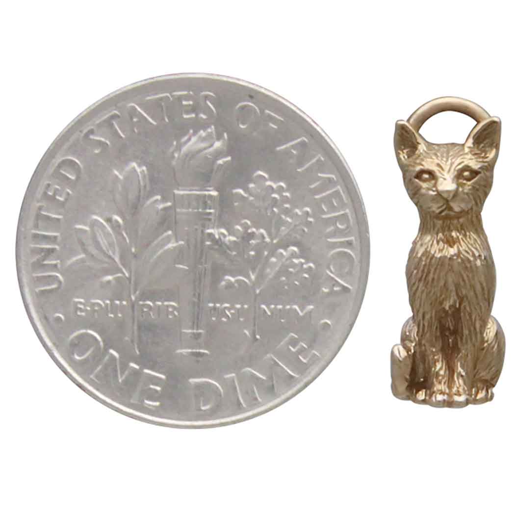 Sterling Silver 3D Cat Pendant