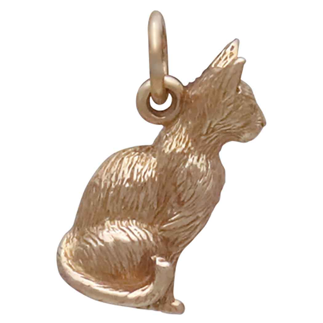 Sterling Silver 3D Cat Pendant