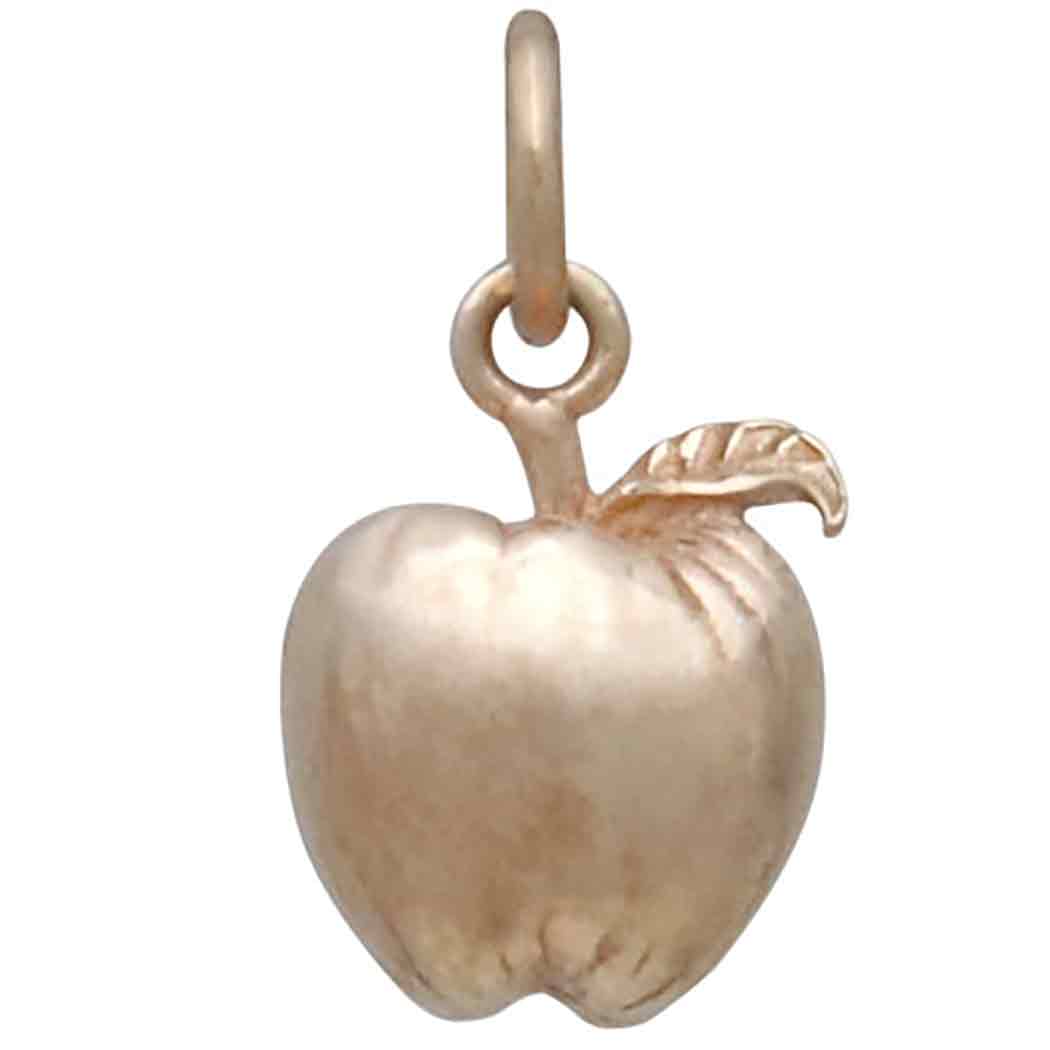 Bronze 3D Golden Apple Charm