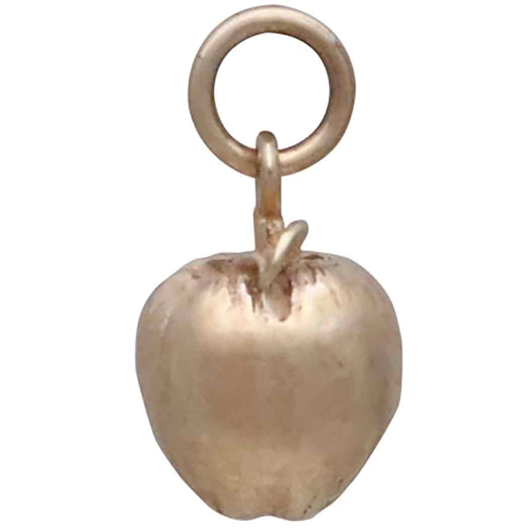 Bronze 3D Golden Apple Charm