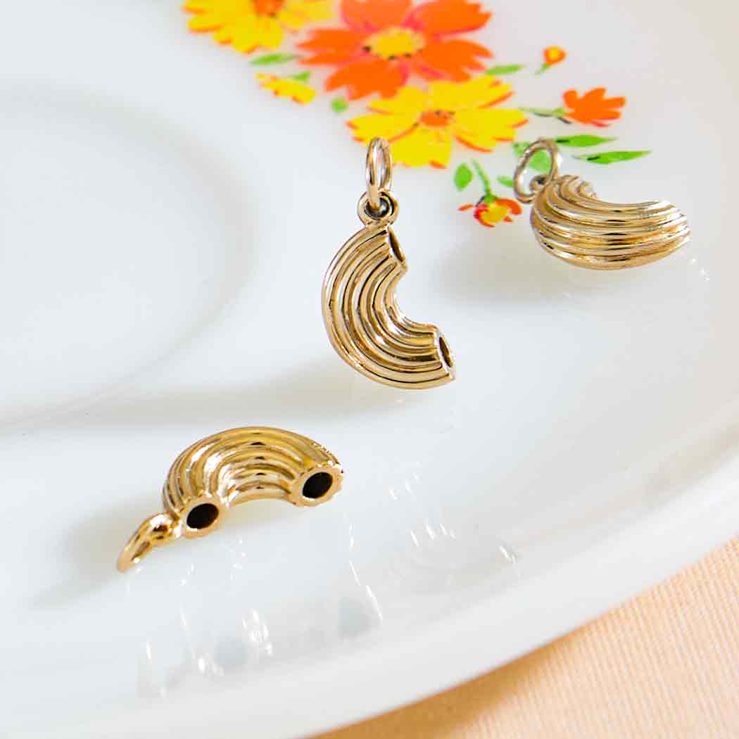 Bronze Macaroni Pasta Charm - Tia Tynette Designs
