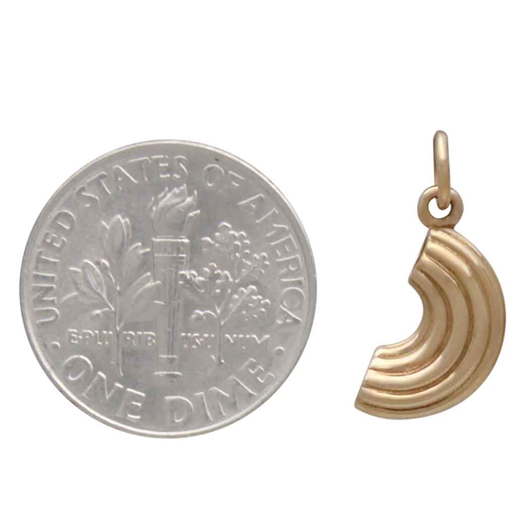 Bronze Macaroni Pasta Charm - Tia Tynette Designs