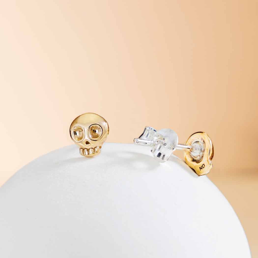 Mini Skull Post Earrings