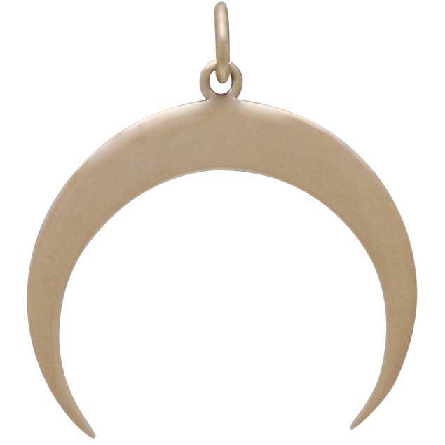 Bronze Moon Pendant with All Seeing Eye