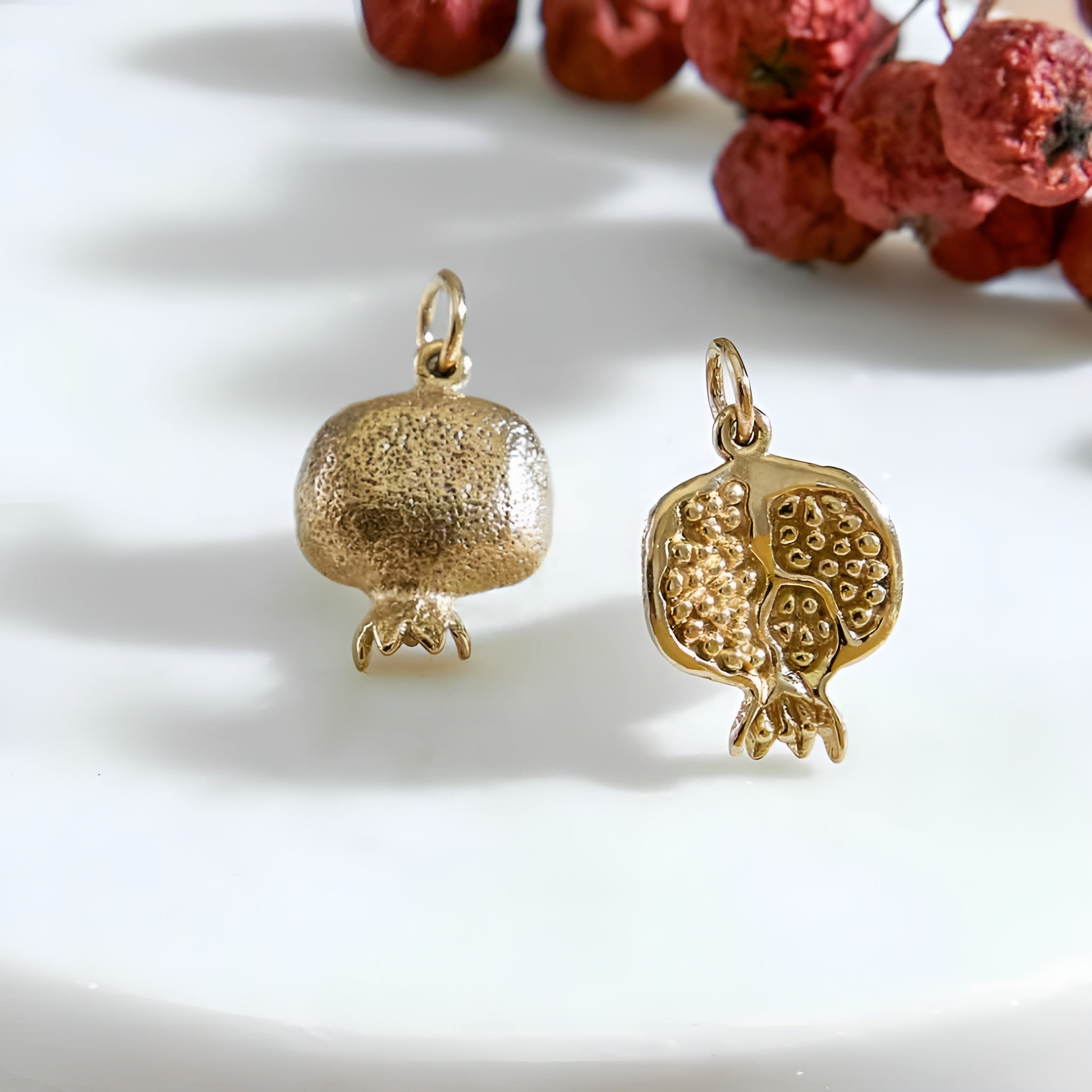 Sterling Silver Pomegranate Charm