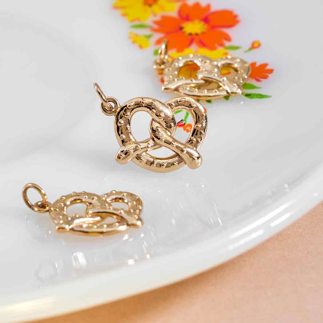 Bronze Pretzel Charm - Tia Tynette Designs