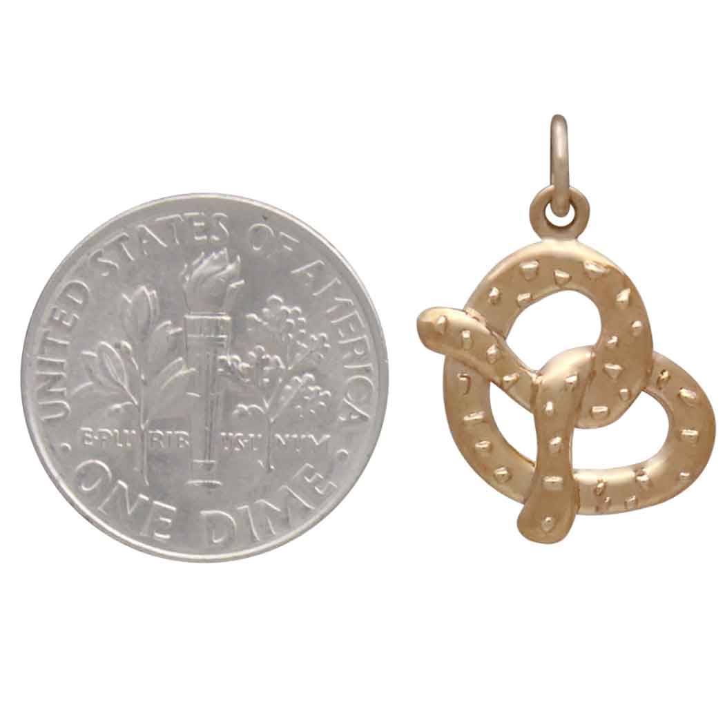 Bronze Pretzel Charm - Tia Tynette Designs