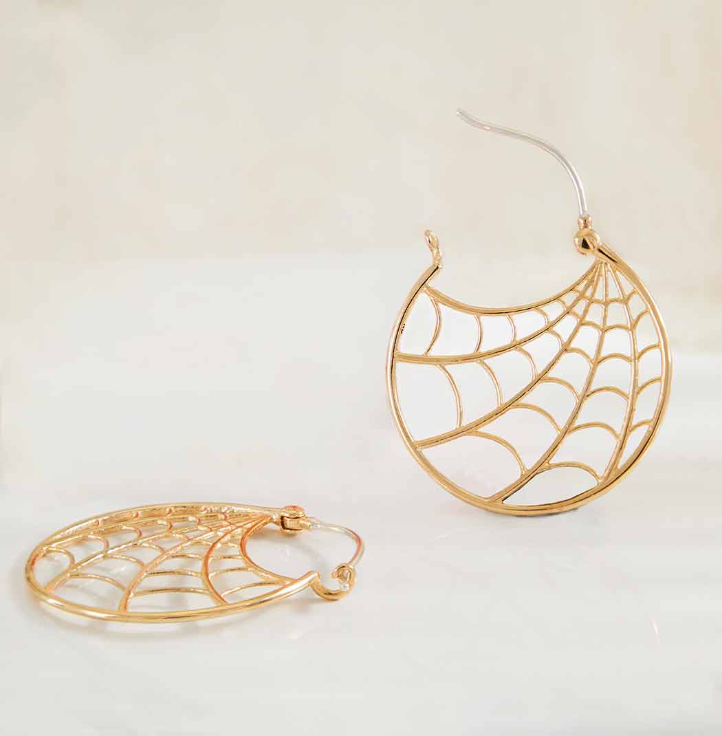 Spiderweb Hoop Earrings