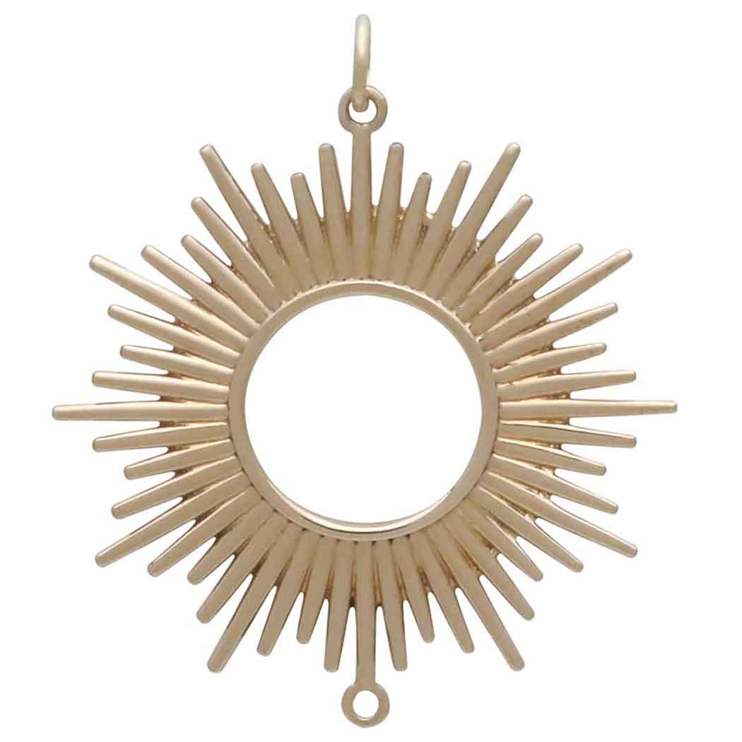 Bronze Spikey Sun Pendant Link