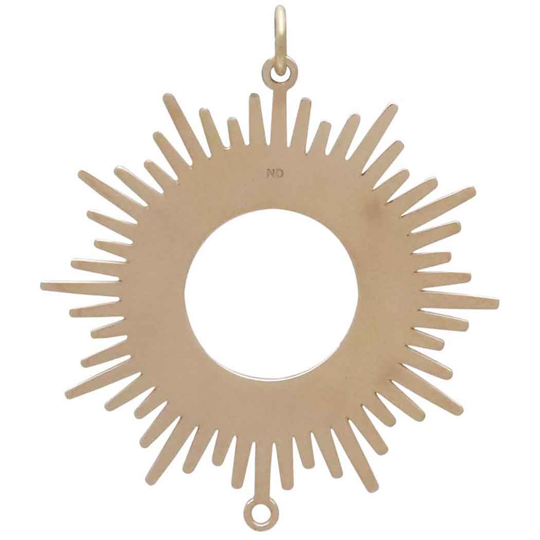 Bronze Spikey Sun Pendant Link