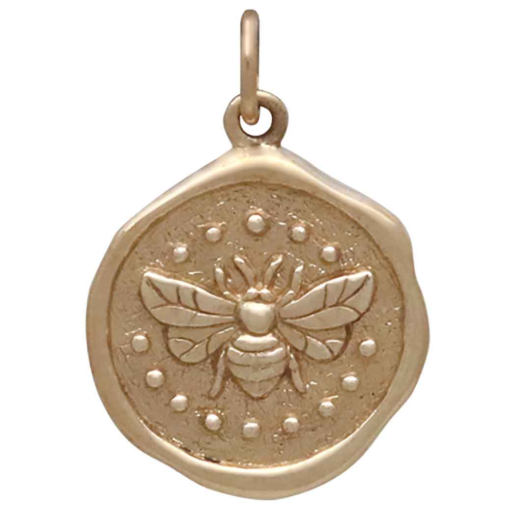 Bronze Wax Seal Bee Charm - Tia Tynette Designs