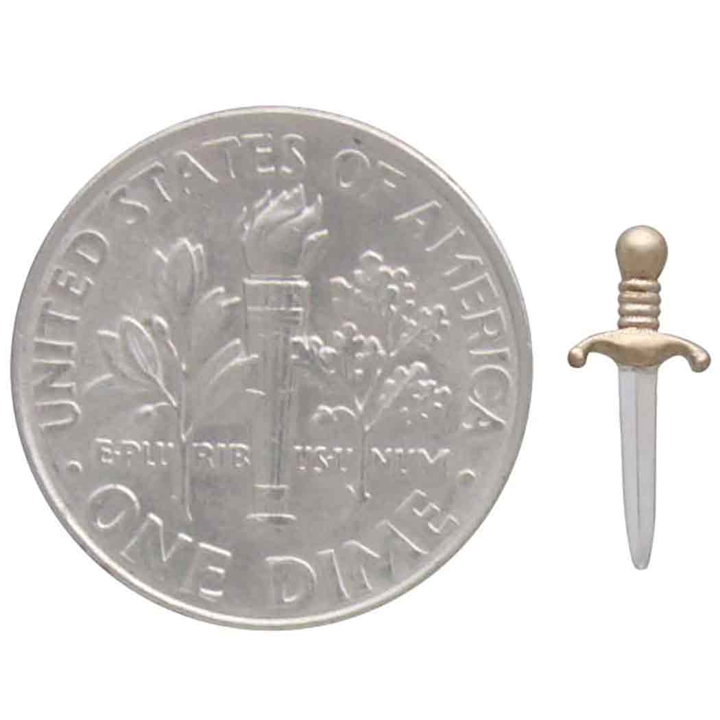 Mixed Metal Mini Dagger Post Earrings - Poppies Jewelry