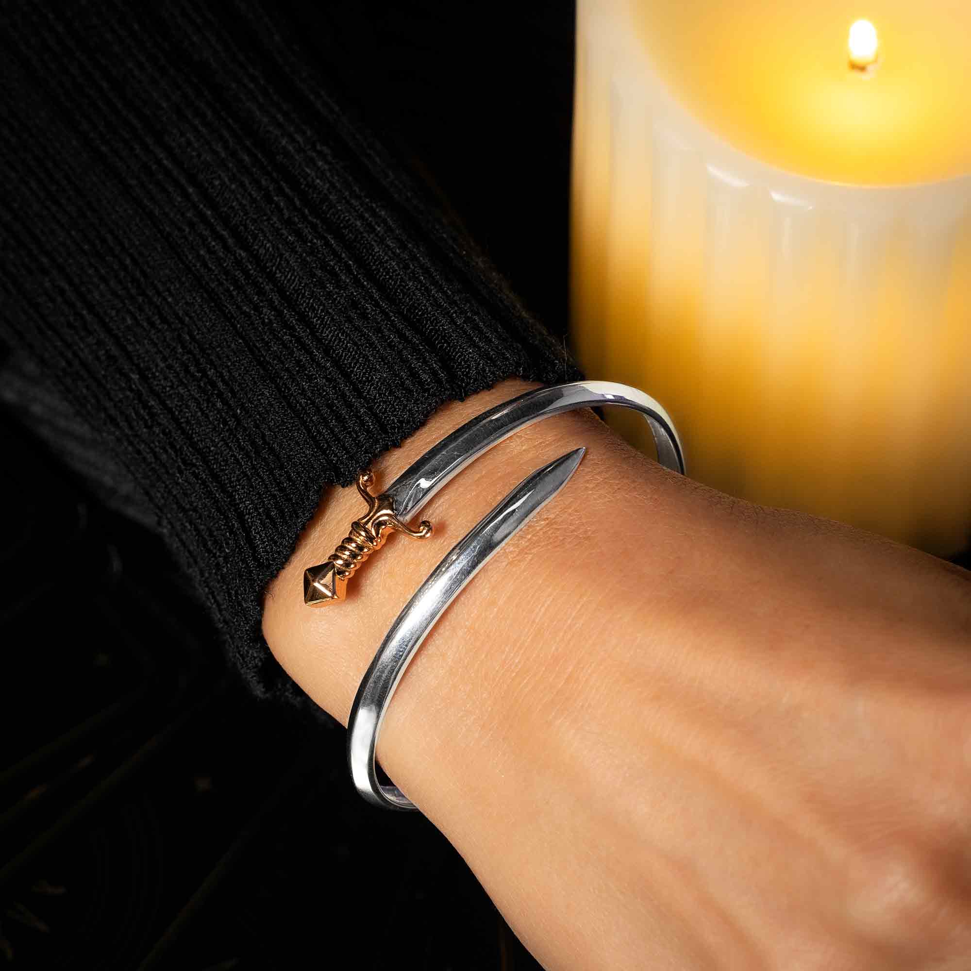 Mixed Metal Sword Bracelet