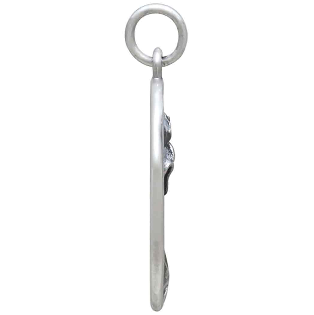 Silver Iris Charm - February Birthflower - Tia Tynette Designs