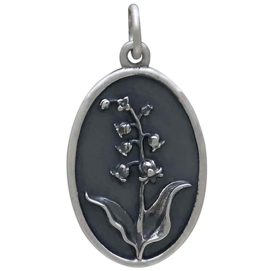 Silver Lily of the Valley Charm - May Birthflower