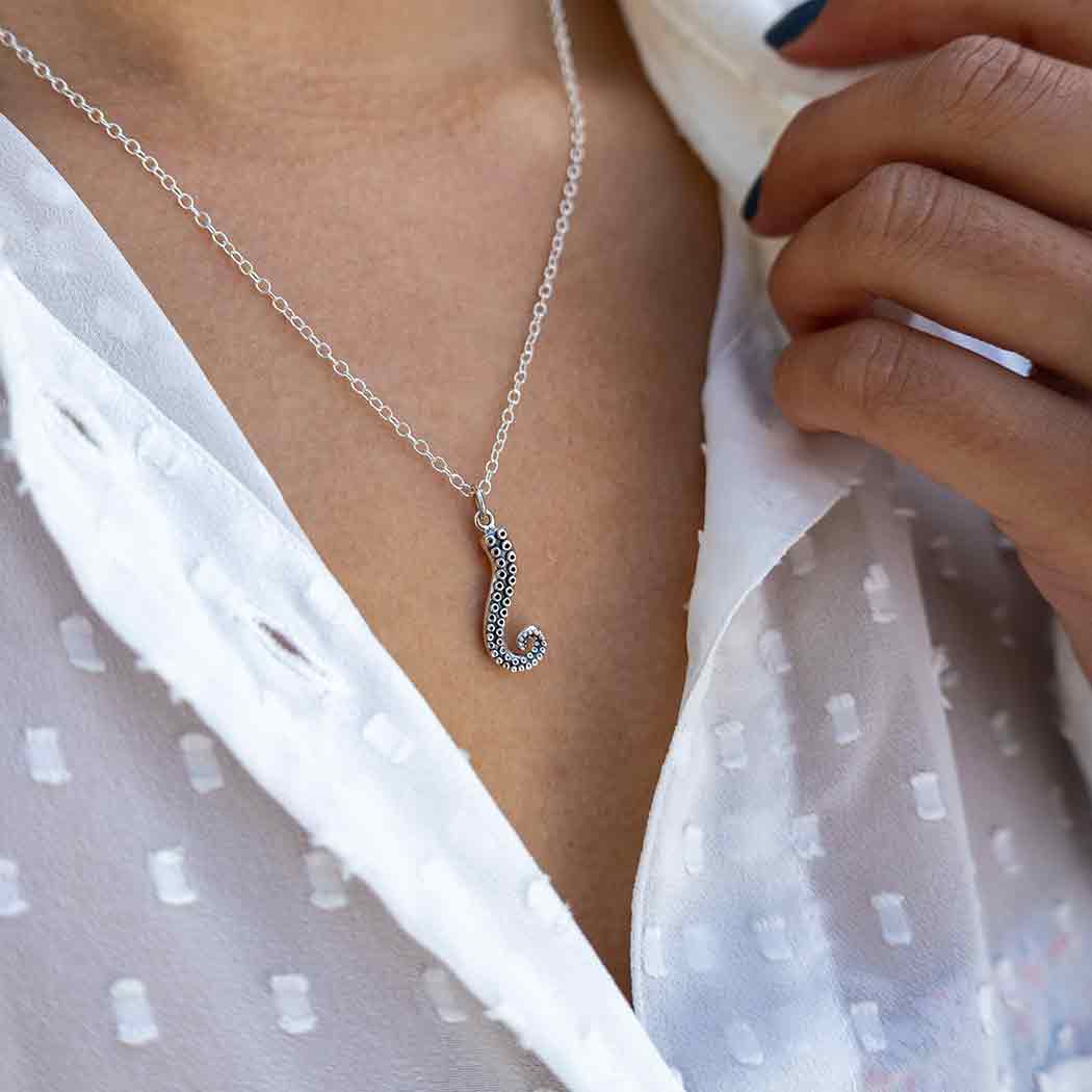 Sterling Silver 18" Octopus Tentacle Necklace