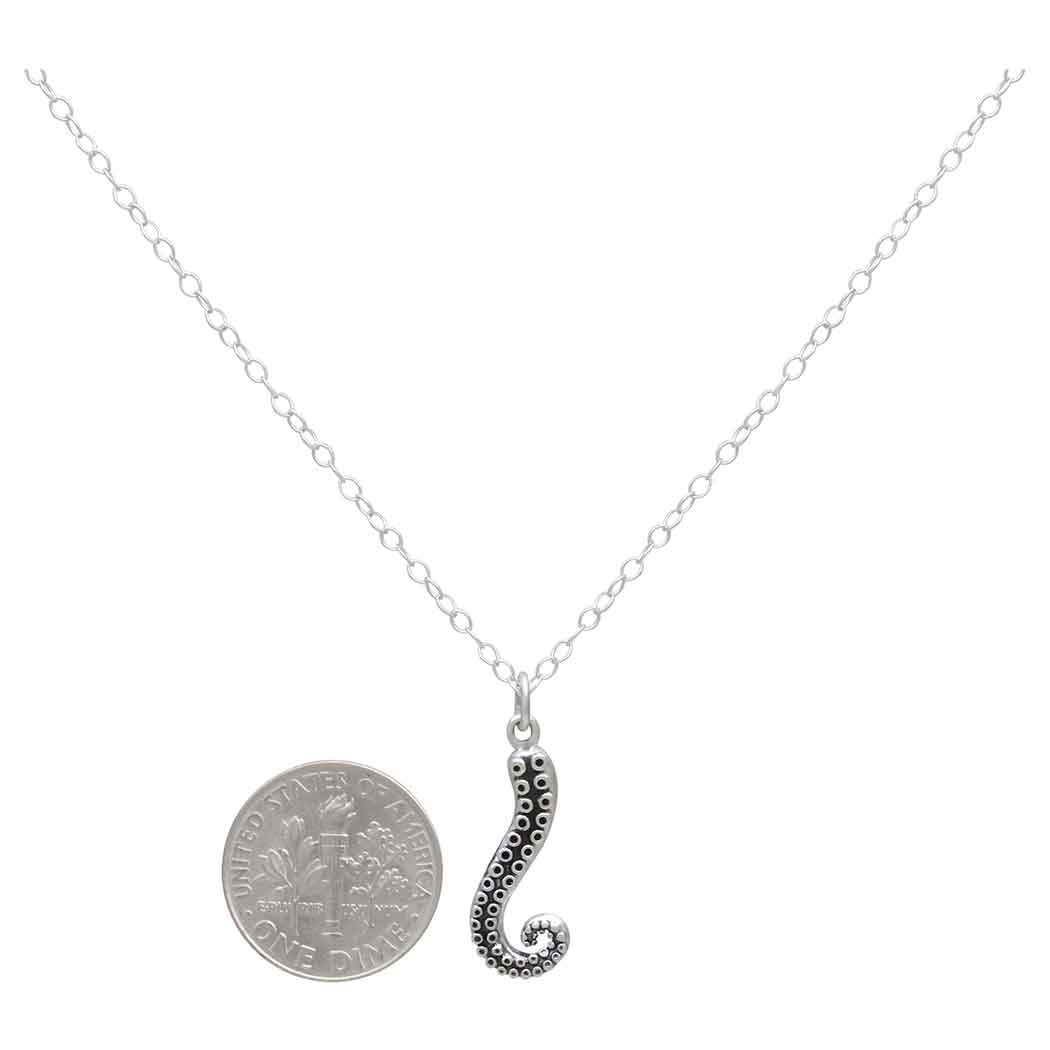 Sterling Silver 18" Octopus Tentacle Necklace