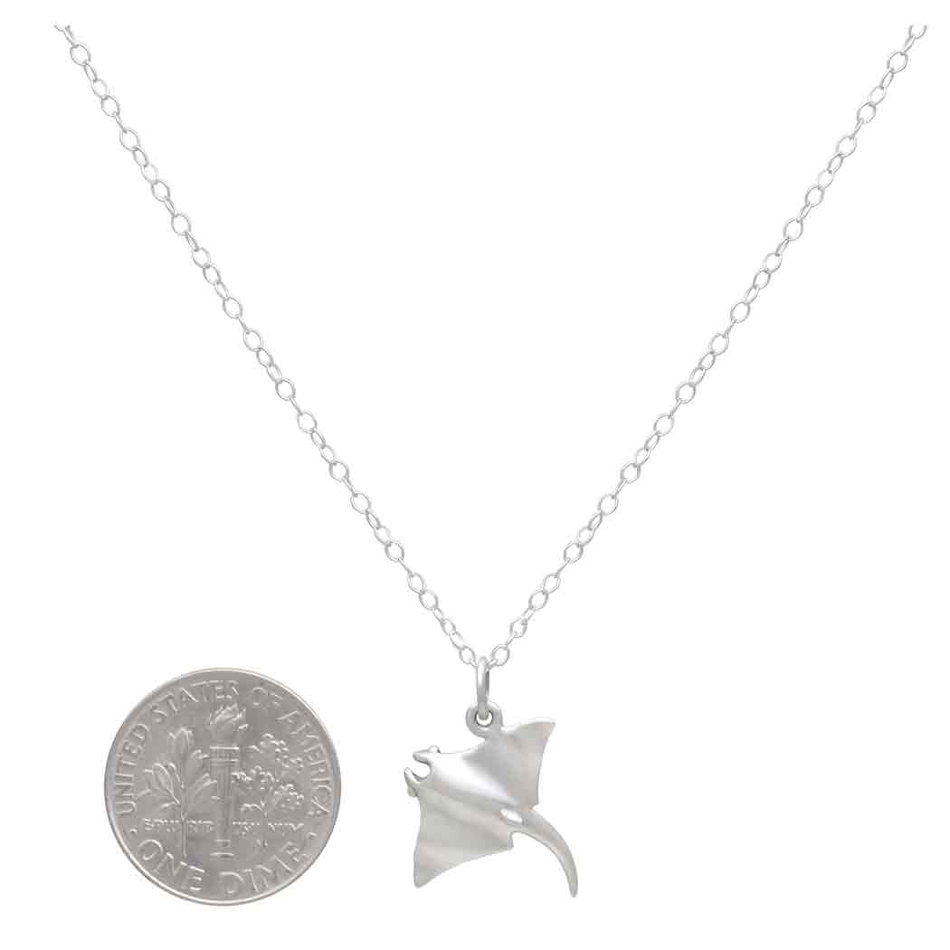 Sterling Silver 18" Stingray Necklace - Poppies Beads N' More