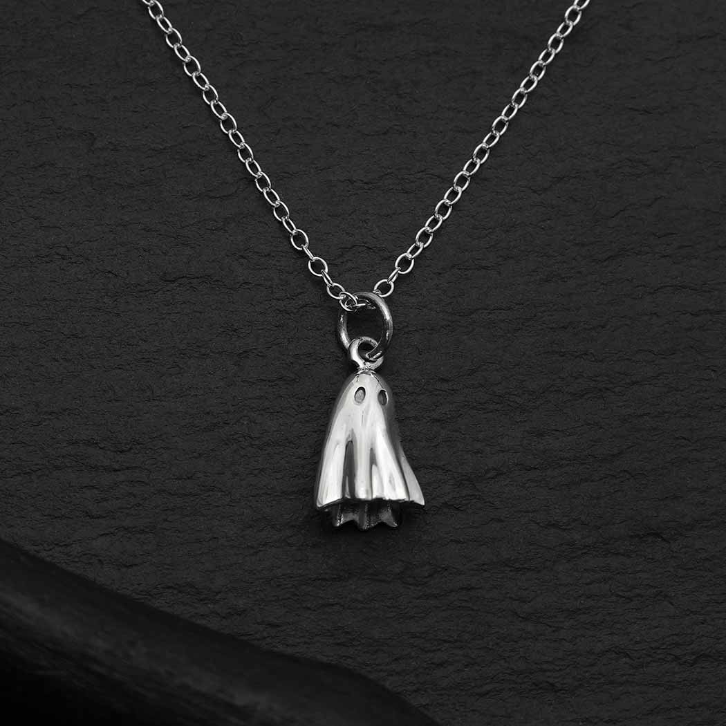 3D Ghost 18" Necklace - Sterling Silver