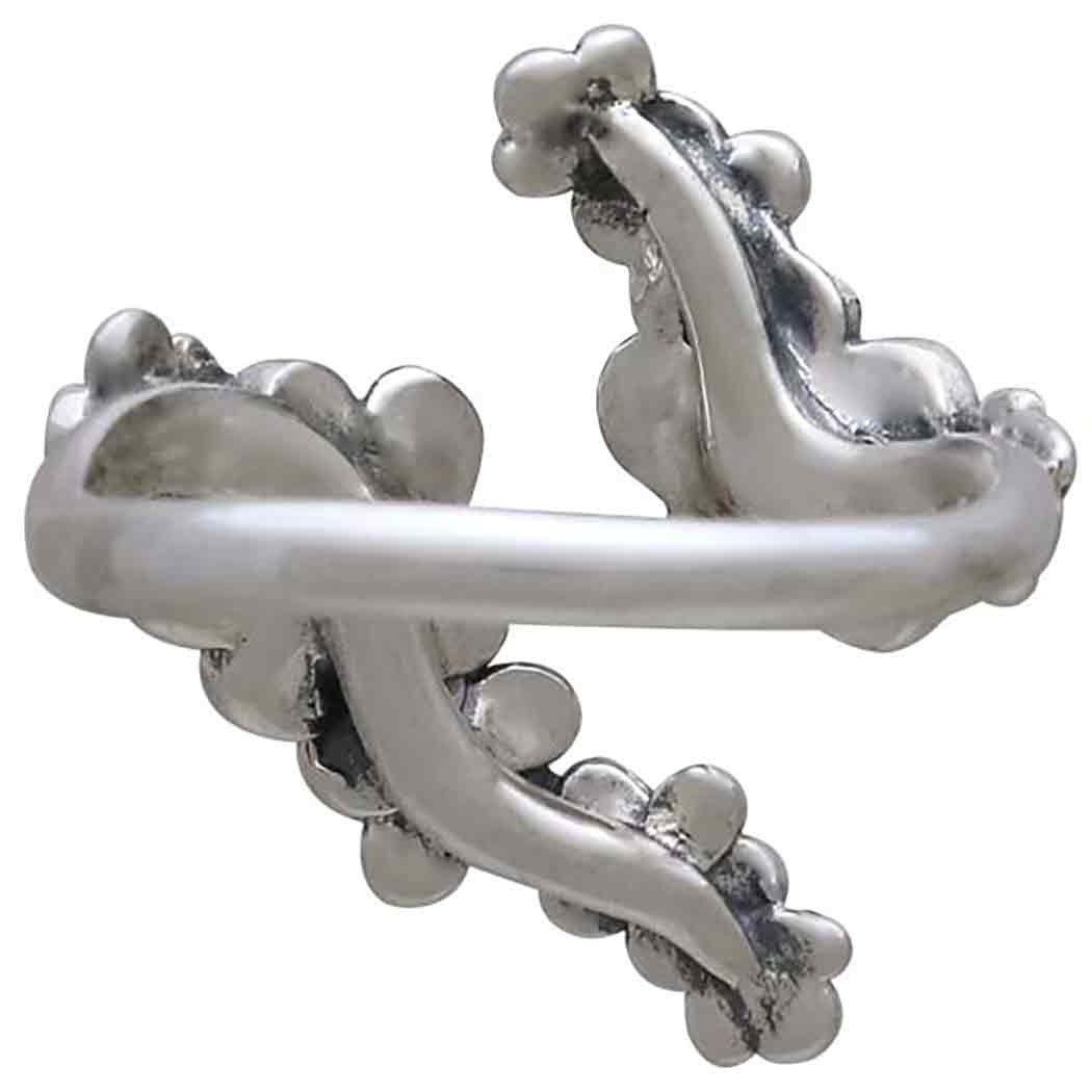 Sterling Silver Adjustable Cherry Blossoms Ring - Poppies Jewelry