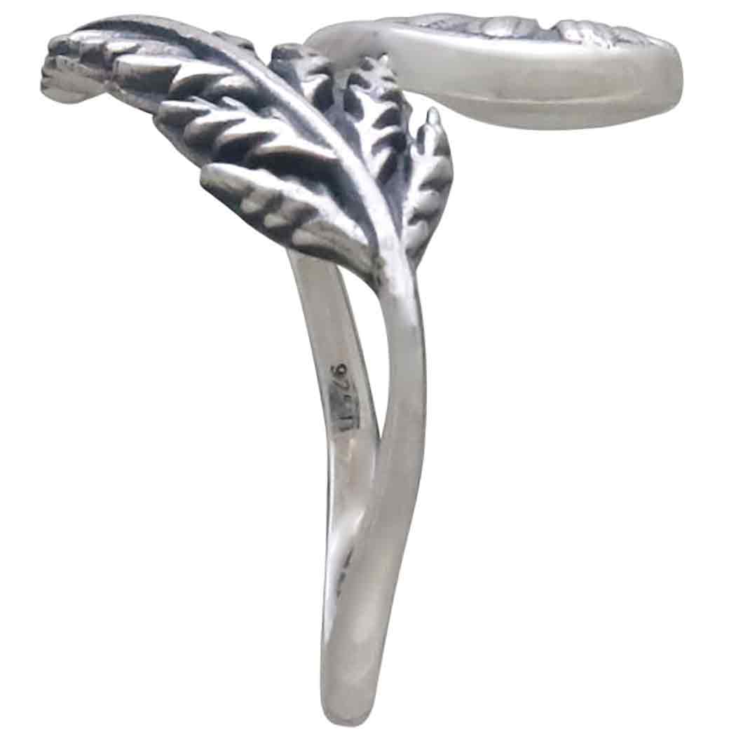 Sterling Silver Adjustable Fern Ring