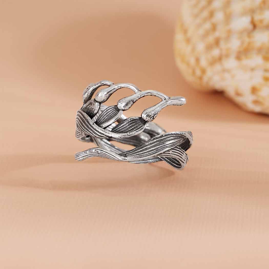 Sterling Silver Adjustable Kelp Ring