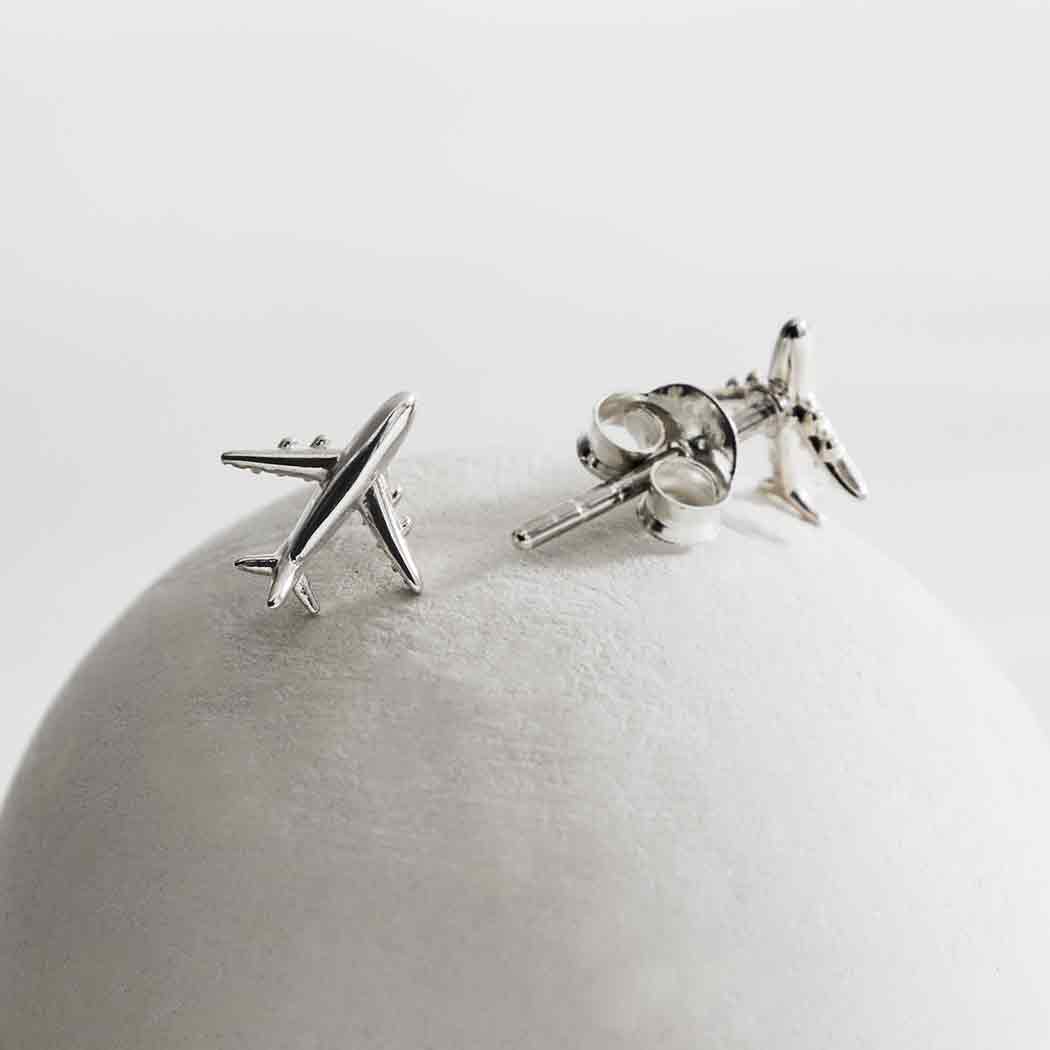 Sterling Silver Airplane Post Earrings - Poppies Beads N' More