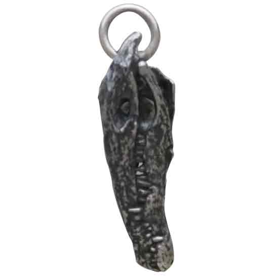 Sterling Silver Alligator Skull Charm - Poppies Jewelry
