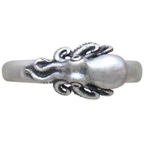 Sterling Silver Baby Octopus Ring