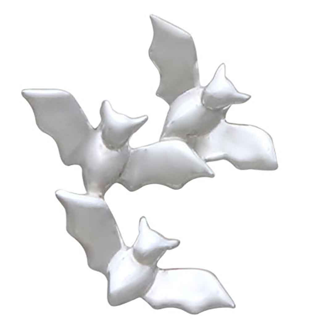 Sterling Silver Bat Cluster Post Earrings