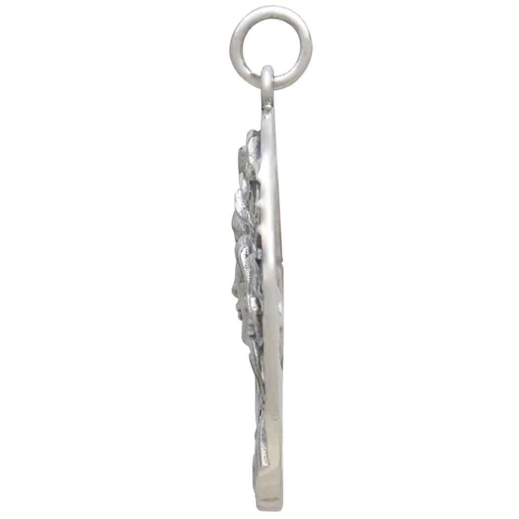 Sterling Silver Birth of Venus Portrait Pendant - Poppies Jewelry